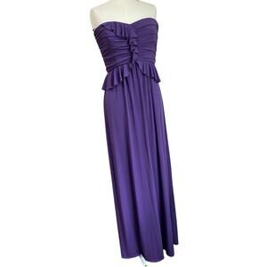 Amsale Bridesmaids Lilac Jersey Knit Long Formal Gown